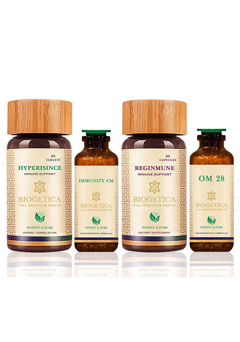 Biogetica Freedom Immune Support Kit With Om28 Immunity Cm, Ashwagandha, Reginmune And Tinospora – 40 Days - Indya