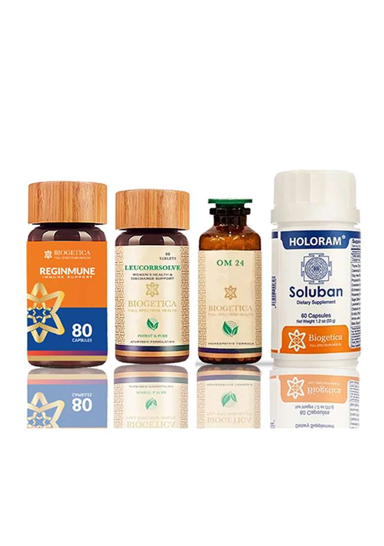 Biogetica Deliverance Kit With Om 24 Formula And Leucorrsolve Tablets - Indya