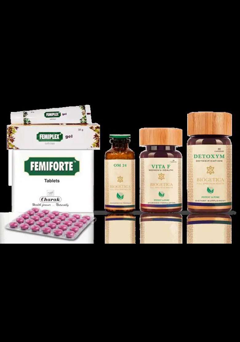 Biogetica Deliverance Kit With Om 24 Formula And Leucorrsolve Tablets - Indya