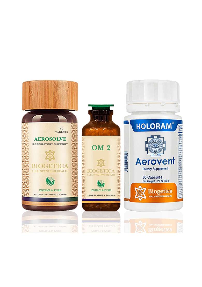 Biogetica Freedom Respiratory Support Kit With Om2 Brc And Adhatoda Ext - Indya