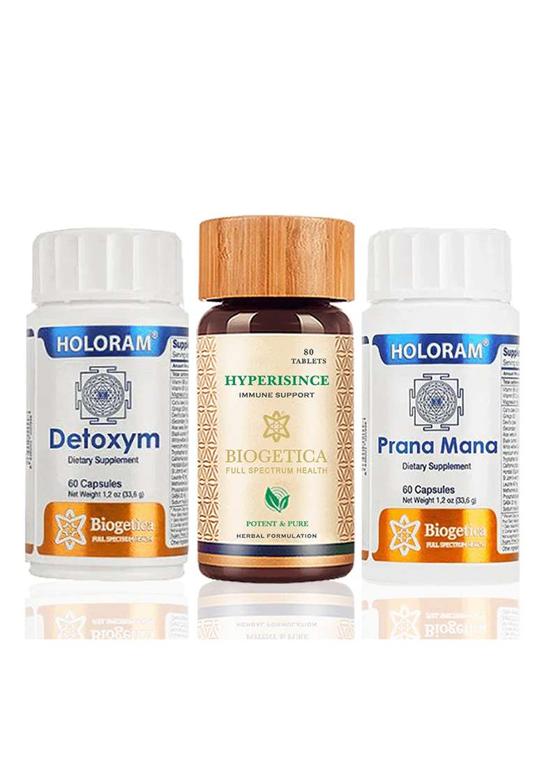 Biogetica Hyperisince, Detoxym, Prana Mana Kit-80 Days Supply - Indya