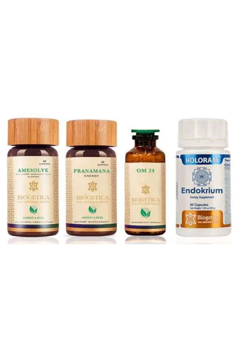 Biogetica Doctor Recommended 4 Month Supply Deliverance Kit With Om 24 Female Genital Formula - Indya