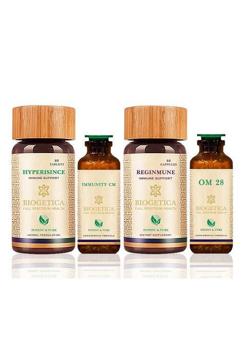 Biogetica Doctor Recommended 4 Month Supply Freedom Immune Support Kit With Om28 Immunity Cm, Ashwagandha And Tinospora