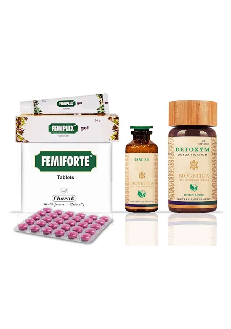Biogetica Freedom Kit With Om 24 Formula And Leucorrsolve Tablets – 80 Days - Indya