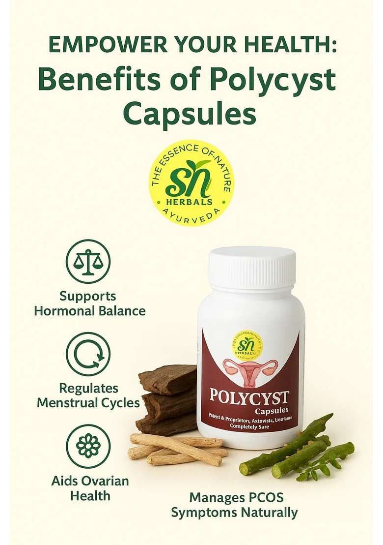 Snherbals Polycyst Capsules – Ayurvedic Solution for PCOS & Hormonal Balance Pack of 3 - Indya
