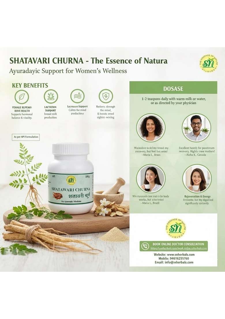 Snherbals Shatawari Churna Pack Of 3 - Indya