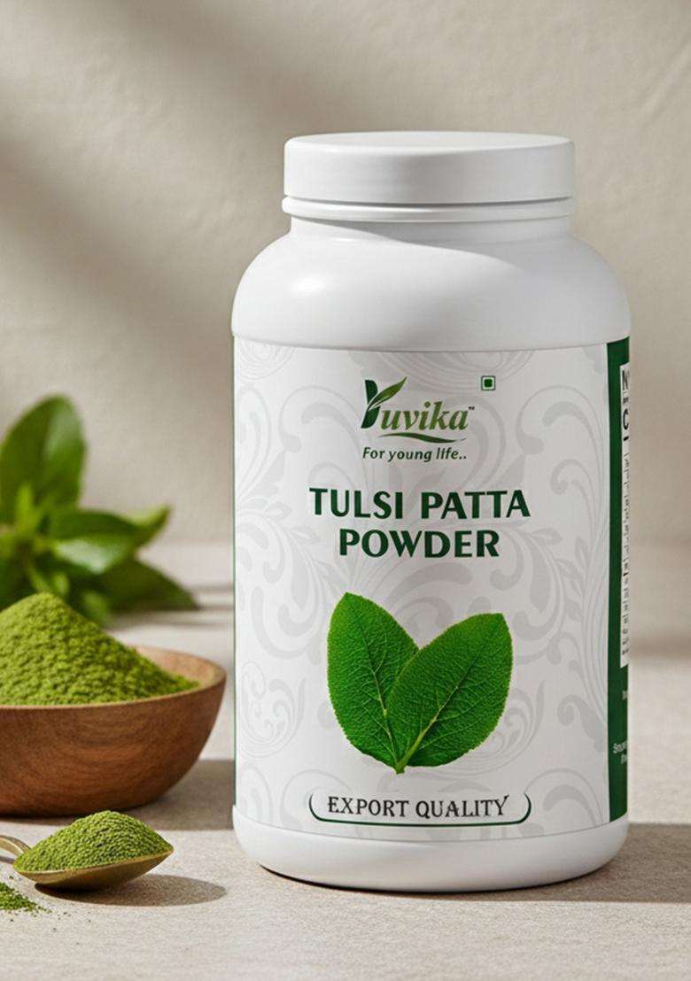 Yuvikaherbs Tulsi Patta Powder - Basil Leaves Powder 100G Pack of 1 - Indya