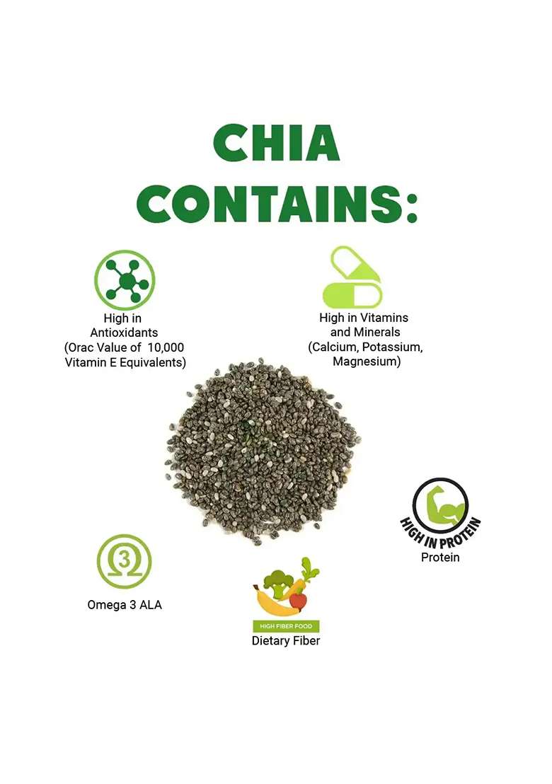 Yuvikaherbs Chia Seeds 250G Pack of 1 - Indya