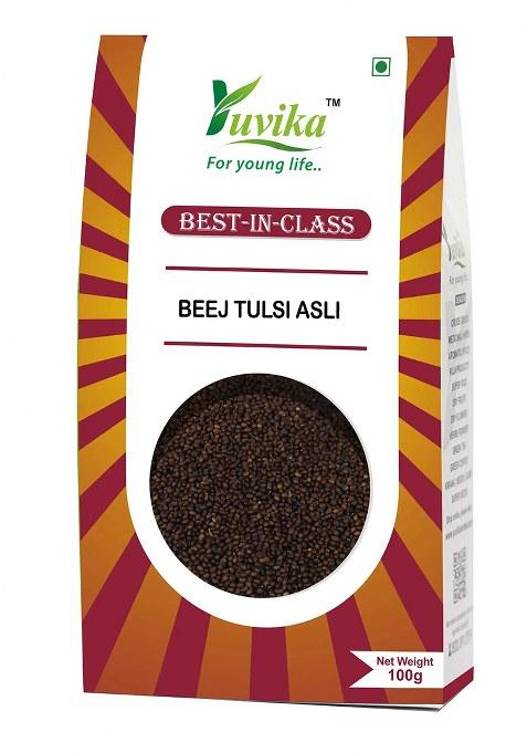 Yuvikaherbs Tulsi Beej Asli - Tulsi Seeds 100G Pack of 1