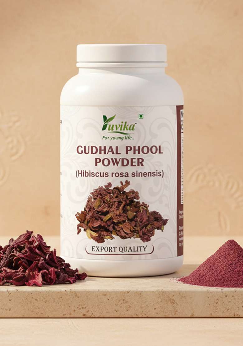 Yuvikaherbs Gudhal Phool Powder - Hibiscus Flower Powder 100G Pack of 1 - Indya