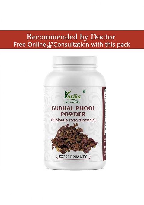 Yuvikaherbs Gudhal Phool Powder - Hibiscus Flower Powder 100G Pack of 1