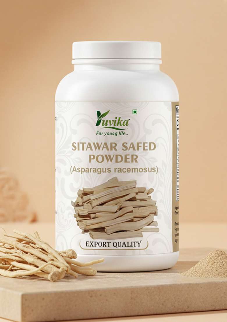 Yuvikaherbs Sitawar Safed Powder - Sitavri Powder 100G Pack of 1 - Indya