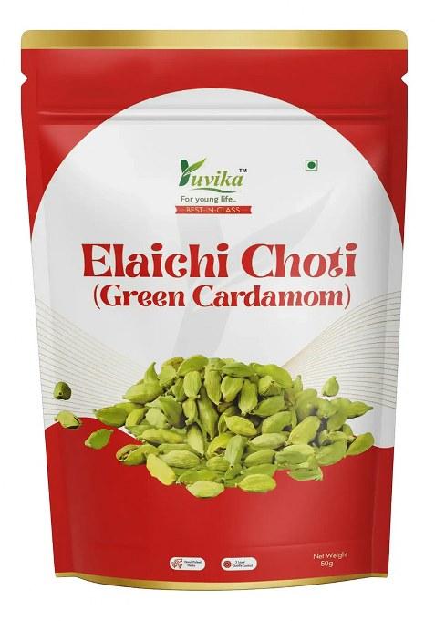 Yuvikaherbs Elaichi Choti - Green Cardamom 50Gm Pack of 1