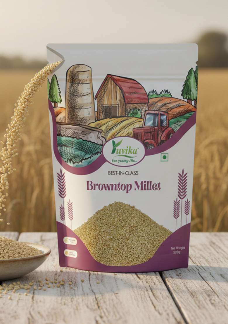 Yuvikaherbs Browntop Millets - Andua 500gm Pack of 1 - Indya