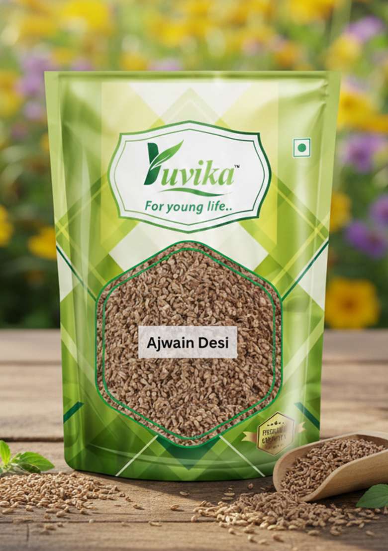 Yuvikaherbs Ajwain Desi Barik Carom Seeds - Pack of 1 - Indya