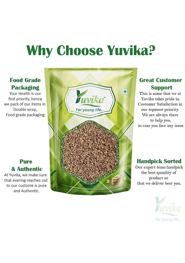 Yuvikaherbs Ajwain Desi Barik Carom Seeds - Pack of 1 - Indya