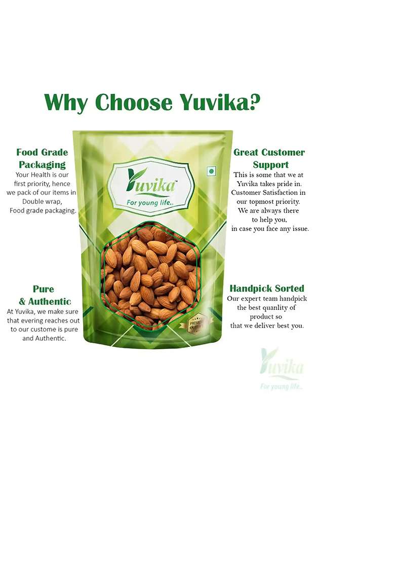Yuvikaherbs Almonds - Badam American Pack of 1 - Indya