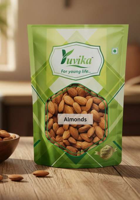 Yuvikaherbs Almonds - Badam American Pack of 1
