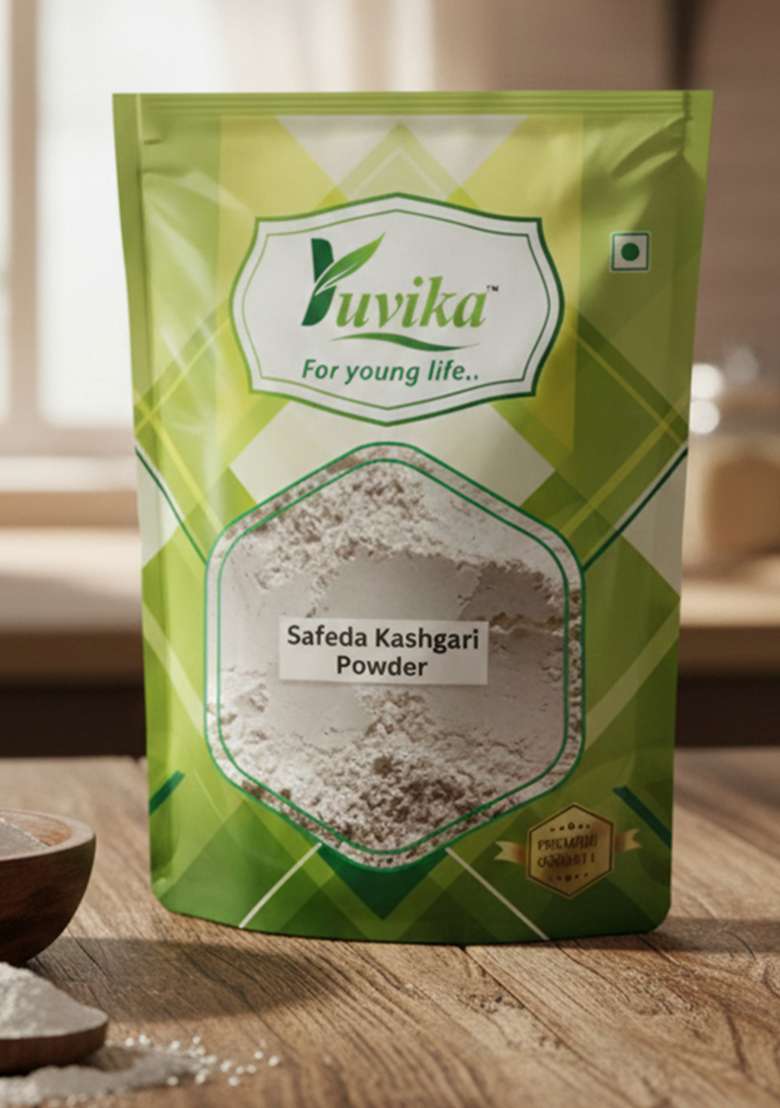Yuvikaherbs Safeda Kashgari Powder - Barytes Powder Pack of 1 - Indya