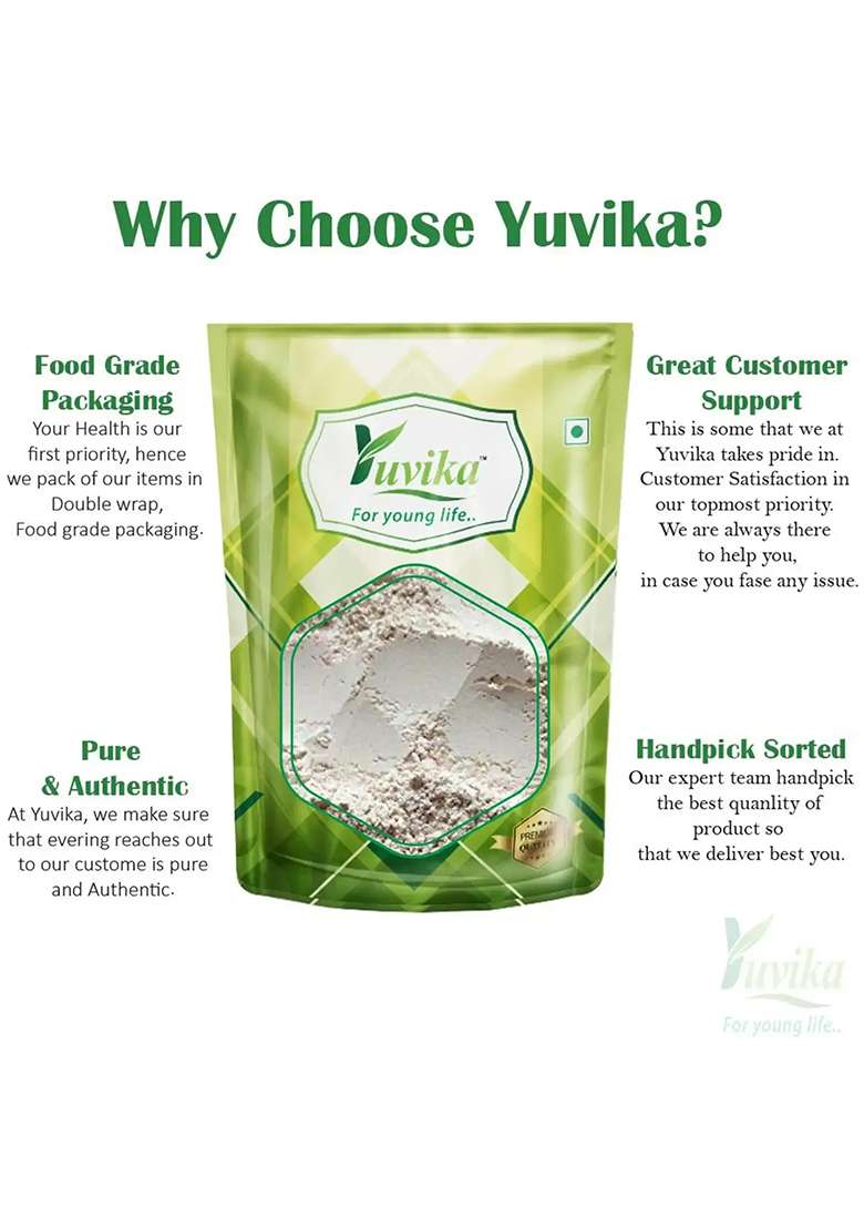 Yuvikaherbs Safeda Kashgari Powder - Barytes Powder Pack of 1 - Indya