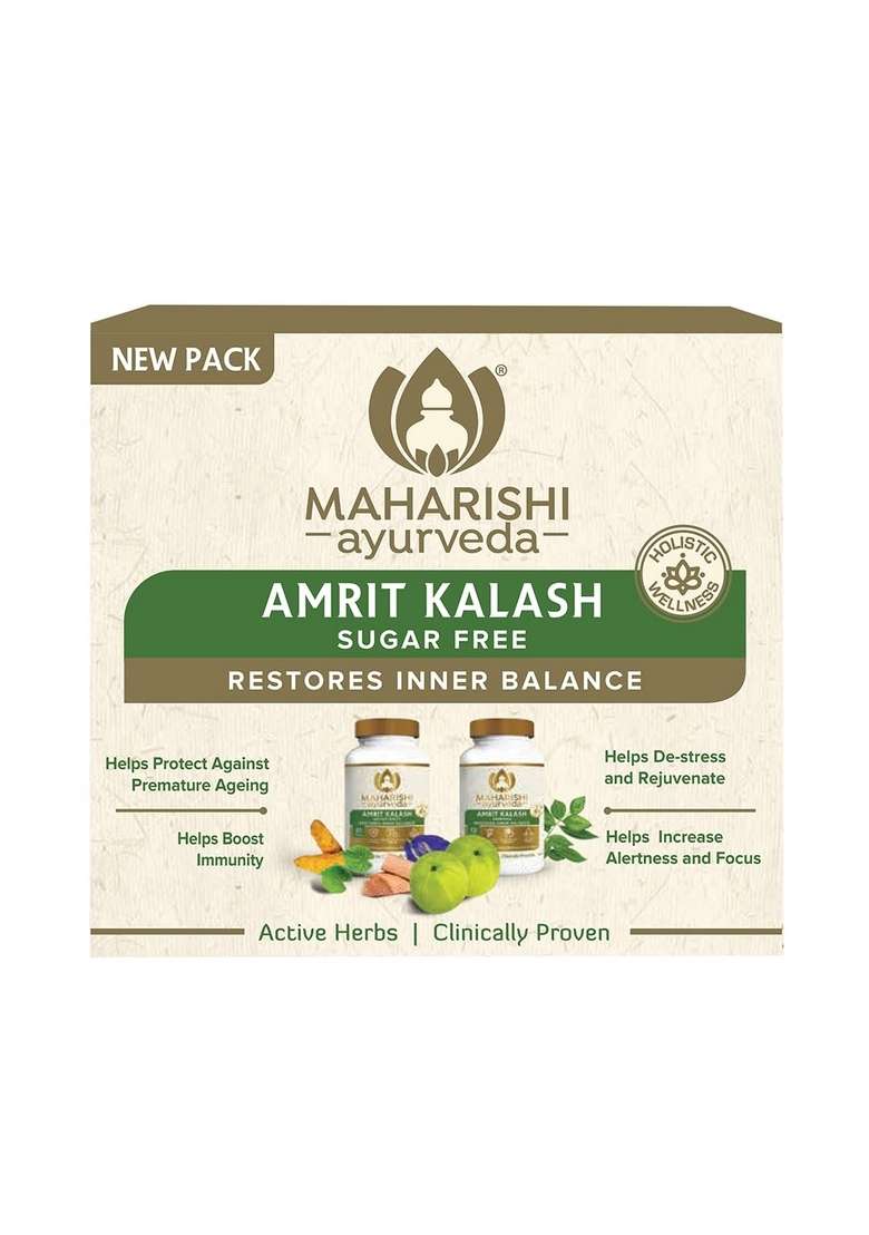 Maharishi Ayurveda Amrit Kalash | Ambrosia 60 Tablets & Nectar Sugar Free - Indya