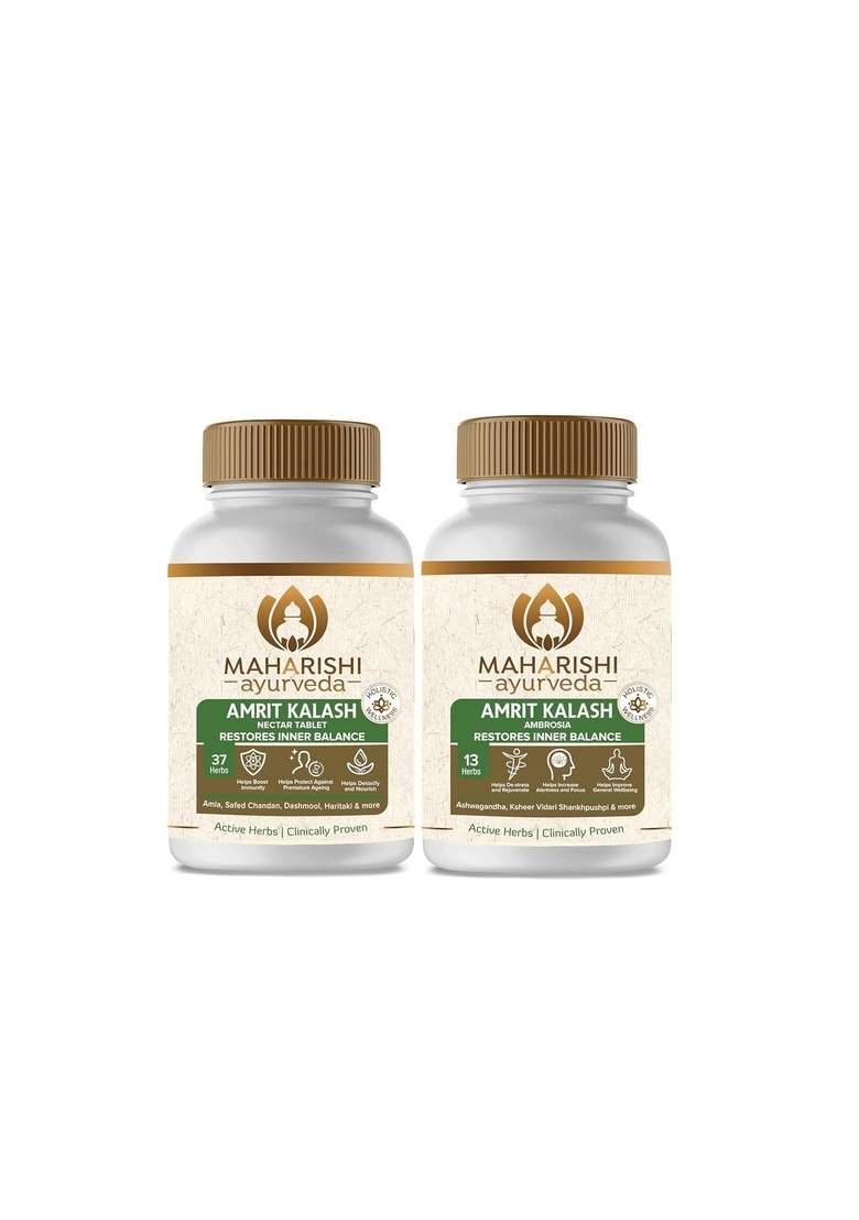 Maharishi Ayurveda Amrit Kalash | Ambrosia 60 Tablets & Nectar Sugar Free - Indya