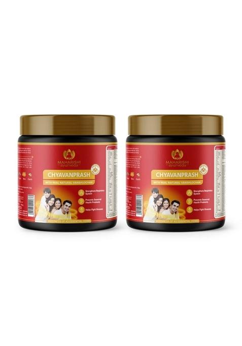 Maharishi Ayurveda Authentic Chyavanprash | 5X Immunity, Strength & Stamina Chyawanprash With Pure Vanshlochan (500Gm- Pack Of 2)