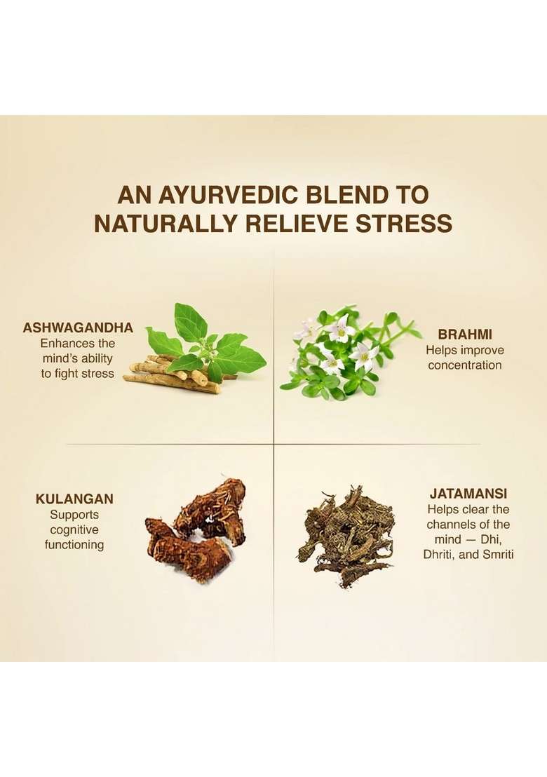 Maharishi Ayurveda Ashwagandha Worry Free Ayurvedic Tablets, Help Keeps The Mind And Body Calm Relaxed Non Addictive By 60 Tablets Pack Of 1 - Indya
