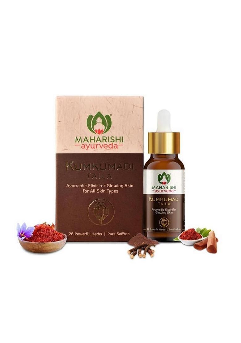 Maharishi Ayurveda Kumkumadi Tailam 10 Ml Pack Of 1 Face Serum Oil For Glowing Skin And Even Complexion Made With Potent Herbs Ideal All Types No Side Effects