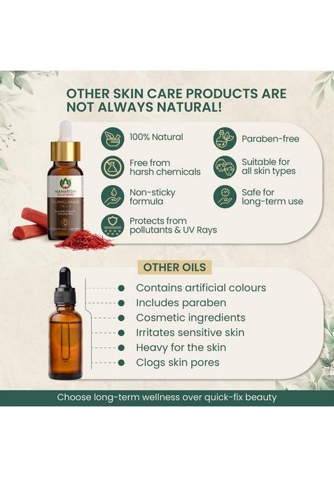 Maharishi Ayurveda Kumkumadi Tailam 10 Ml Pack Of 1 Face Serum Oil For Glowing Skin And Even Complexion Made With Potent Herbs Ideal All Types No Side Effects