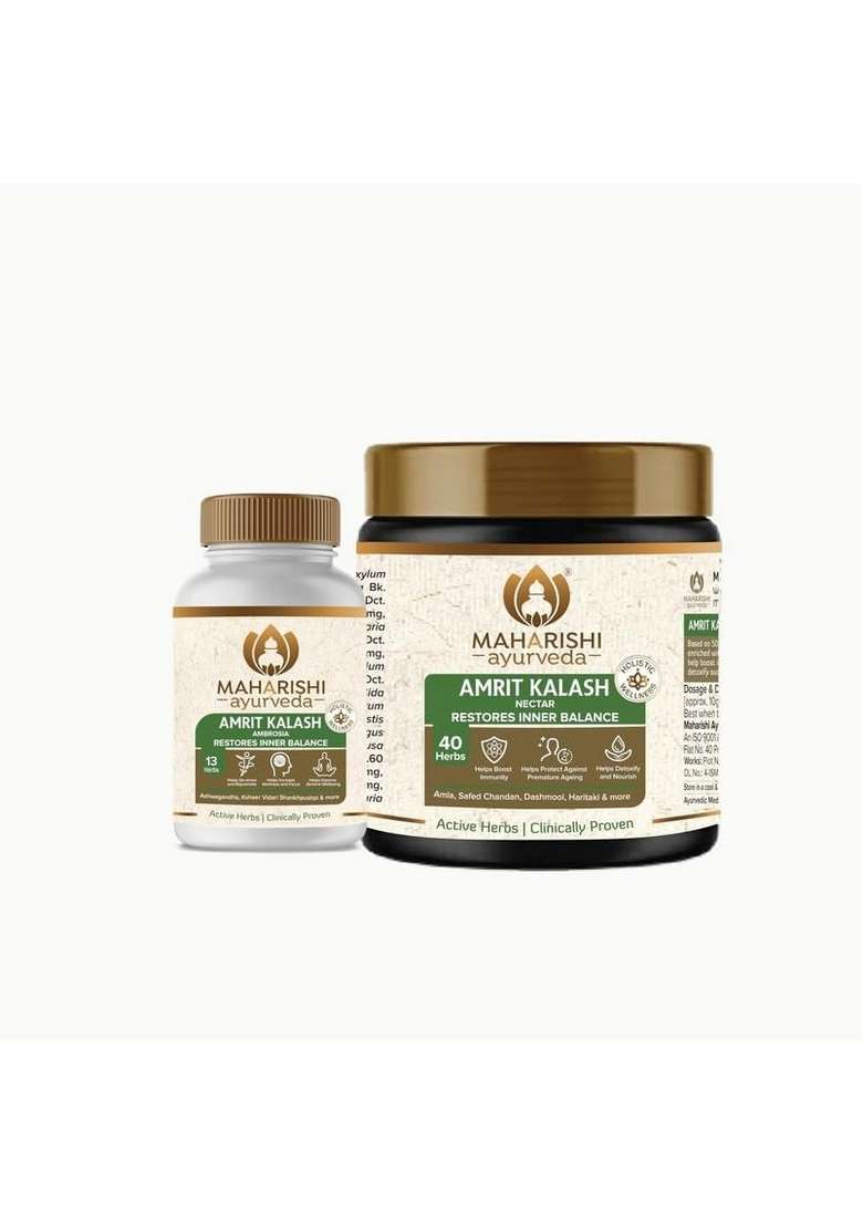 Maharishi Ayurveda Amrit Kalash | 600G Nectar + 60 Tablets 30 Day Pack - Indya