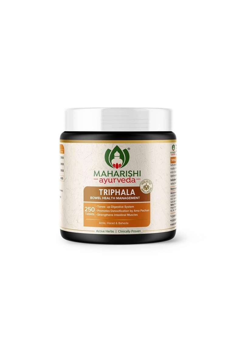 Maharishi Ayurveda Triphala Tablets 1000 Mg | Supports Healthy Digestion Improves Bowel Wellness| Relieves Constipation Pure Herbs Used |100% Ayurvedic (250 (Pack Of 1)) - Indya