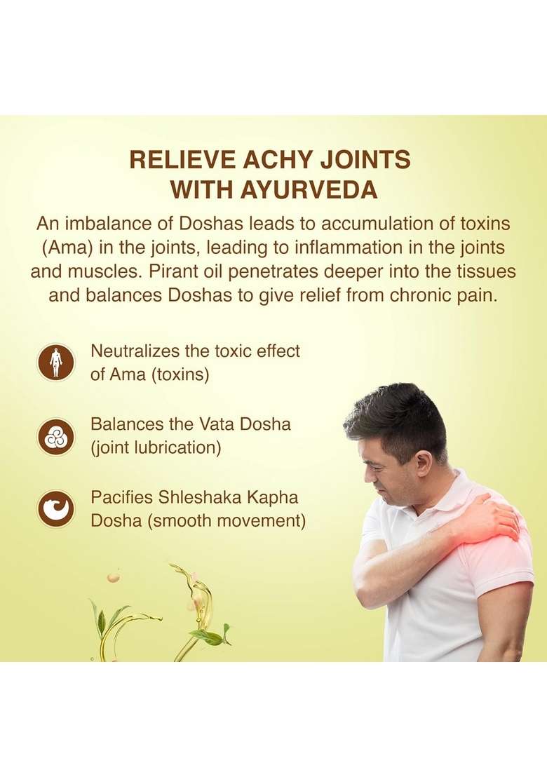 Maharishi Ayurveda Pirant Oil - Ayurvedic Massage For Joint And Muscle Pain Relief -50Ml - Indya