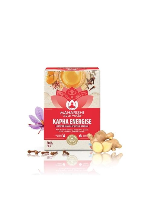 Maharishi Ayurveda Kapha Energise Herbal Tea | Ayurvedic, Caffeine-Free, Ecocert Certified Organic Boosts Energy, Improves Focus, Supports Digestion & Promotes Respiratory Clarity 20 Bags, 30G