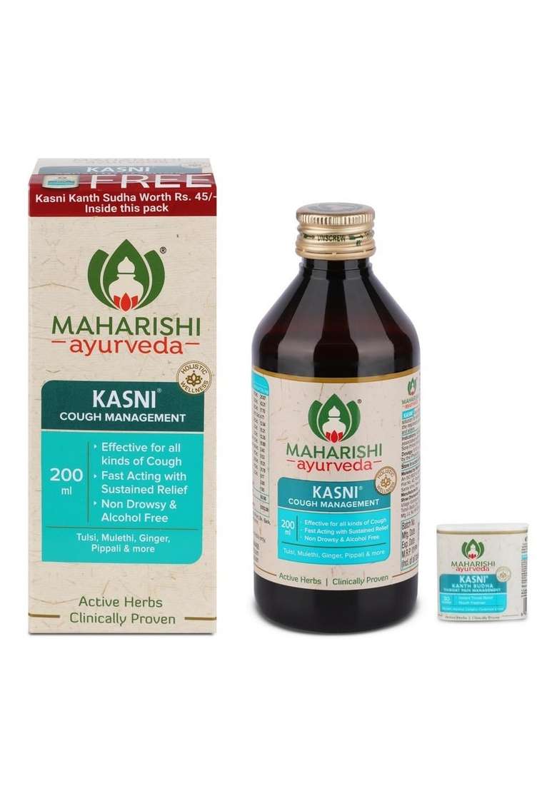 Maharishi Ayurveda Wellaura Kasni Cough Syrup - 200Ml-(Ma007-A) - Indya
