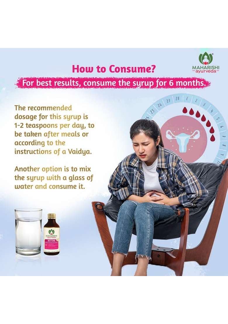 Maharishi Ayurveda Restone Syrup - Natural Supplement For Women With 15+ Herbs | Ideal Women