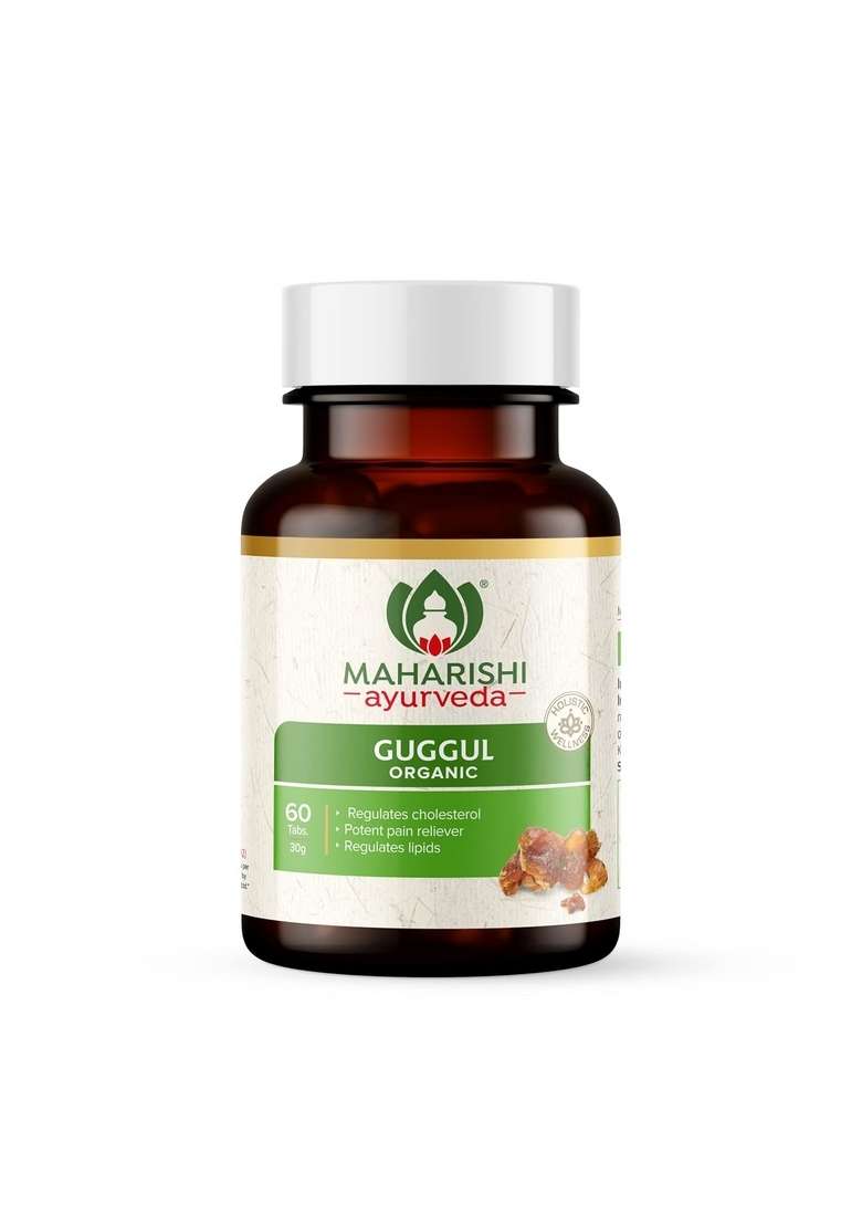 Maharishi Ayurveda Organic Guggulu Tablets | Supports Healthy Cholesterol Levels & Digestion| Joints Detoxification Weight Management Antioxidant - 60 - Indya