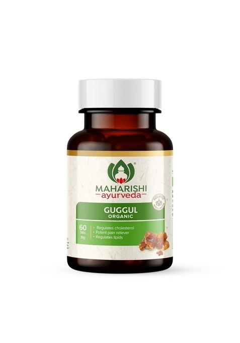 Maharishi Ayurveda Organic Guggulu Tablets | Supports Healthy Cholesterol Levels & Digestion| Joints Detoxification Weight Management Antioxidant - 60