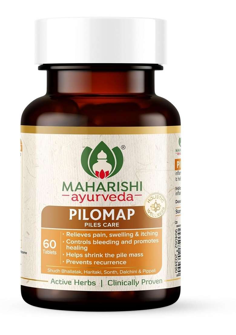 Maharishi Ayurveda Pilomap | 100% Herbal 60 Tablets Pack Of 1 - Indya