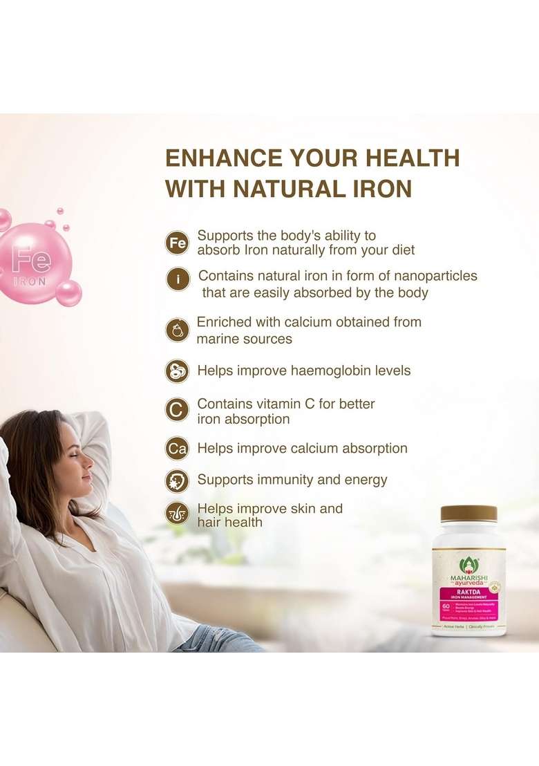 Maharishi Ayurveda Raktda 60 Tab Pack Of 1 - Indya