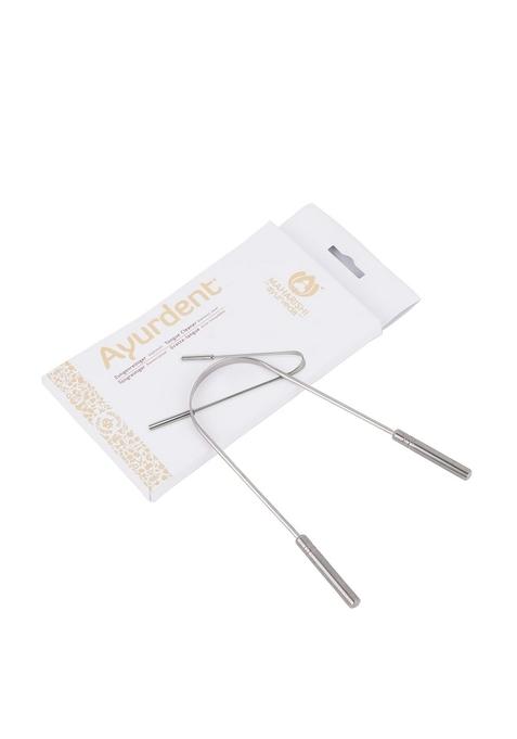 Maharishi Ayurveda Ayurdent Tongue Cleaner For Kids Ages 10+ And Adults - Premium Ayurvedic Stainless Steel Oral Hygiene Scraper Tool Effective Bacteria & Plaque Removal (Pack Of 1)