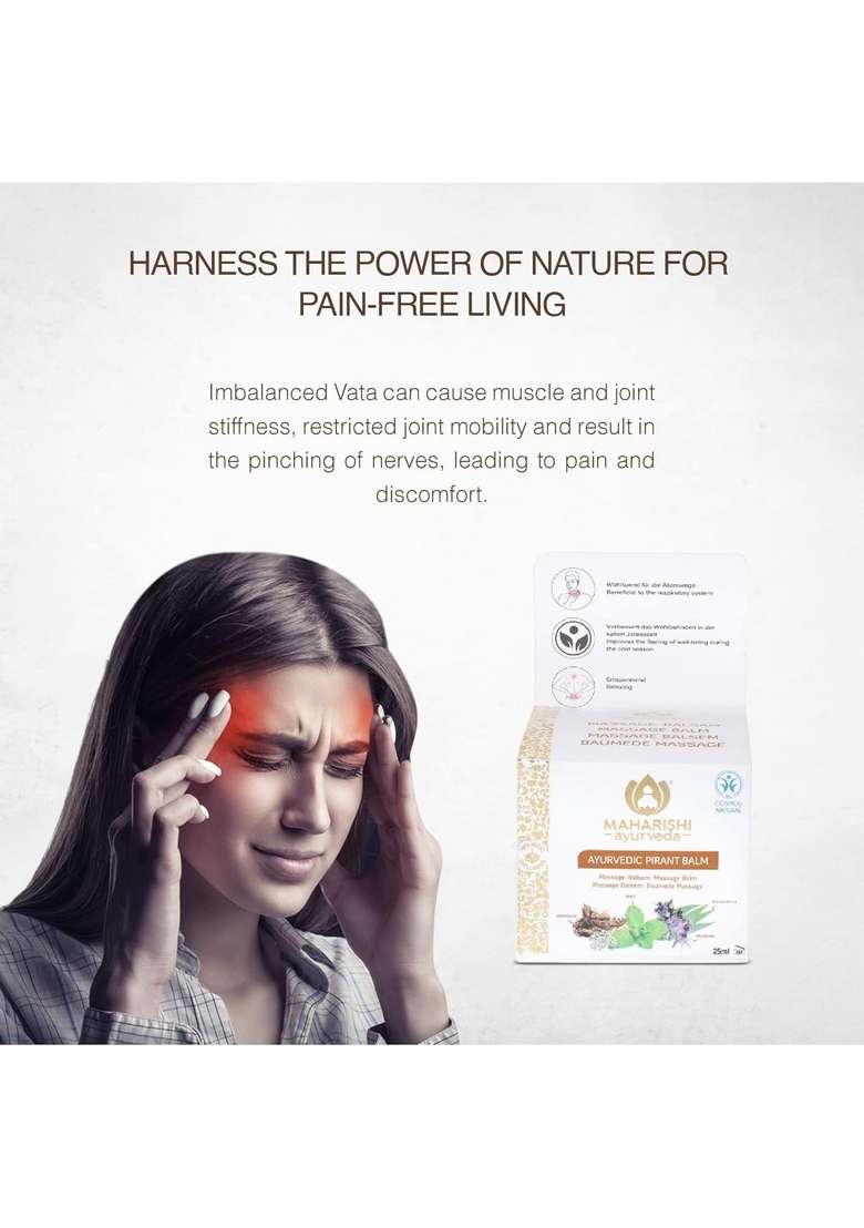 Maharishi Ayurveda Pirant Balm For Joint Pain | Helps In Reducing Muscle And Relaxes Cramps Sprains 25 Ml Pack Of 1 - Indya