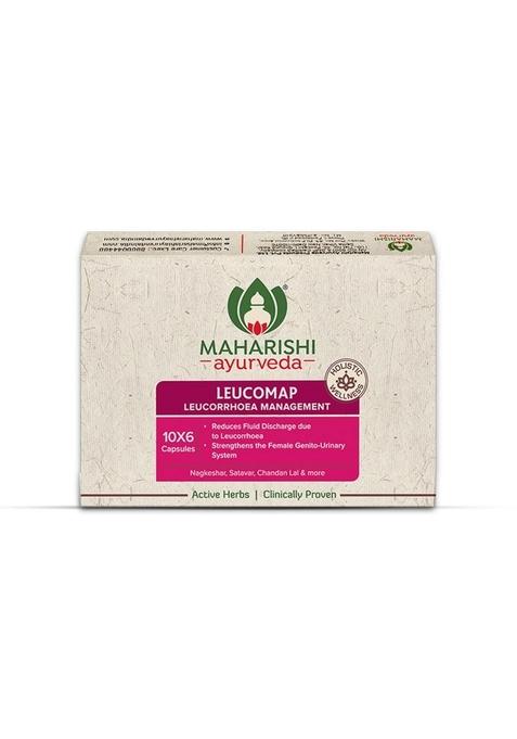 Maharishi Ayurveda Leucomap Leucorrhea Capsules| For White Discharge | Helps With Uti And Yeast Infection Reduces Itching, Burning, Odour Balances Ph Nagkeshar, Satavar, Imli, Jeera Safed (60 Tablets Pack Of 1)