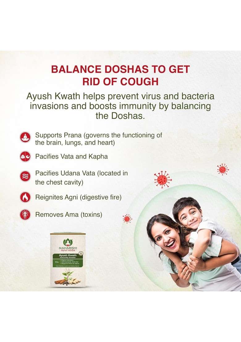 Maharishi Ayurveda Ayush Kwath Powder | Kadha Immunity Booster, Ayurvedic Recipe With Goodness Of Tulsi, Kali Mirch, Sunthi And Dalchini (Pack 2) - Indya