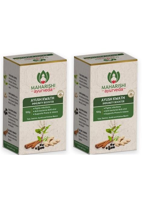 Maharishi Ayurveda Ayush Kwath Powder | Kadha Immunity Booster, Ayurvedic Recipe With Goodness Of Tulsi, Kali Mirch, Sunthi And Dalchini (Pack 2)