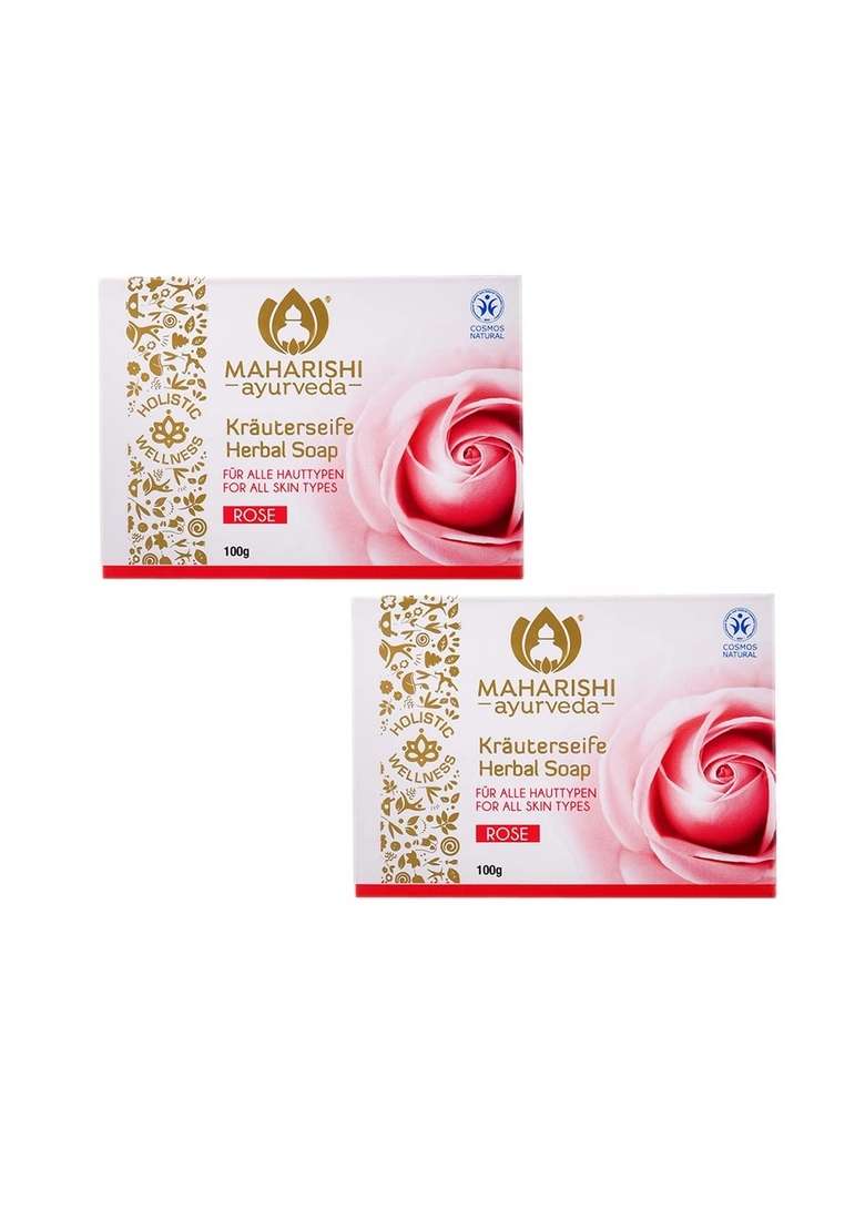 Maharishi Ayurveda Rose Soap 100 Gm (Pack Of 2) - Indya
