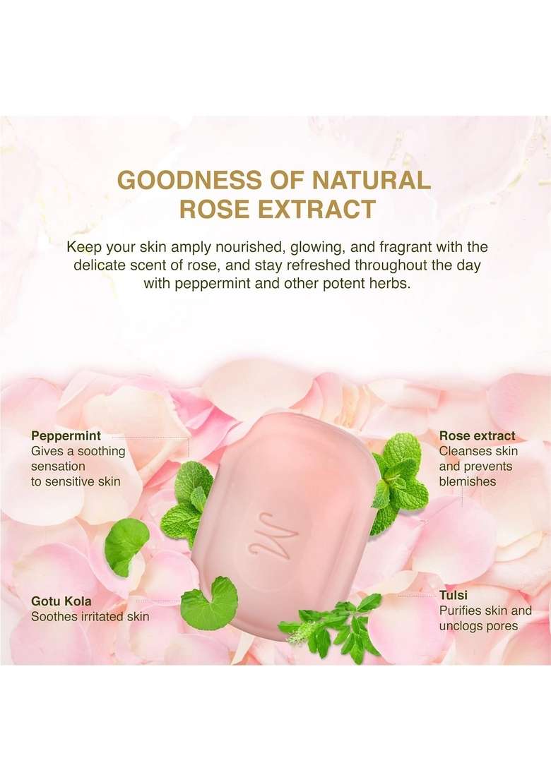 Maharishi Ayurveda Rose Soap 100 Gm (Pack Of 2) - Indya