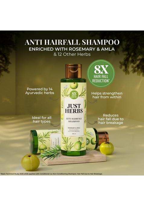 Just Herbs 8 In 1 Root Nourishing Amla Neem Hair Fall Control Shampoo For Men & Women