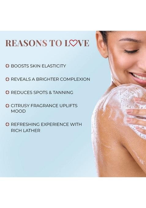 Just Herbs Vitamin C Brightening Body Wash With Lime And Liquorice For Men & Women | Hydrates Skin, Reduces Hyperpigmentation Maintains Ph Level Suits All Skin Types- 300 Ml