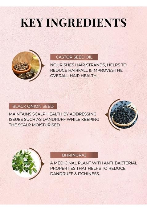 Just Herbs Castor Conditioner With Onion Black Seed Oil & Bhringraj For Hair Growth, Fall Control Colour Treated